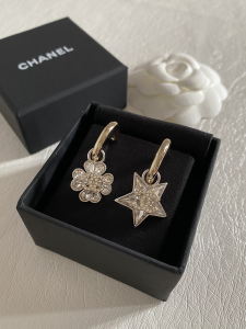 Chanel Crystal Star Flower Earrings