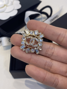 Chanel Crystal CC Diamonds Brooch