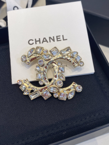 Chanel Crystal CC Diamonds Brooch