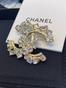 Chanel Crystal CC Diamonds Brooch
