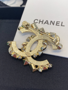 Chanel Crystal CC Diamonds Brooch