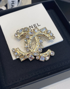 Chanel Crystal CC Diamonds Brooch