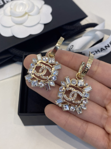Chanel Crystal CC Diamonds Earrings