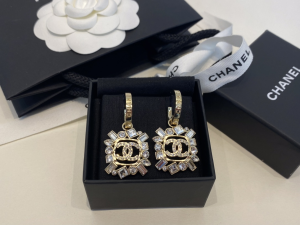 Chanel Crystal CC Diamonds Earrings