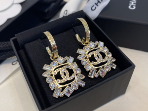 Chanel Crystal CC Diamonds Earrings