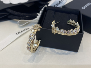 Chanel Crystal CC Diamonds Earrings