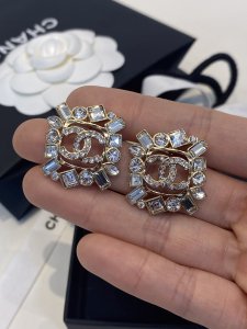 Chanel Crystal CC Diamonds Earrings