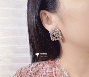 Chanel Crystal CC Diamonds Earrings