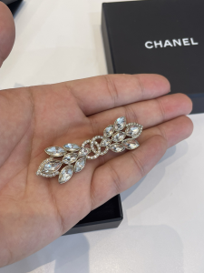 Chanel Crystals CC Wheat Brooch