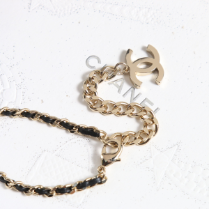 Chanel Tweed Heart Pendant Necklace