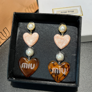 Miu Miu Heart Pendant Earrings