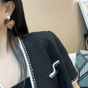 Miu Miu Heart Pendant Earrings
