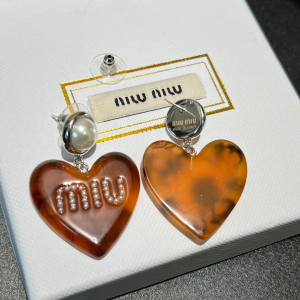 Miu Miu Heart Pendant Earrings