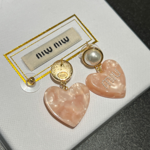 Miu Miu Heart Pendant Earrings