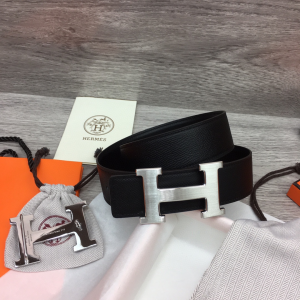 Hermes Constance H Leather Belt Black 38MM