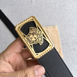 Versace Medusa Leather Belt Black 38MM