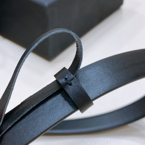 Chanel Leather Belt Black 20MM