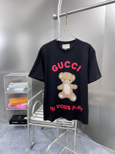 Gucci Bear Black Cotton T Shirt
