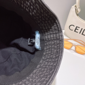 Prada Denim Black Bucket Hat