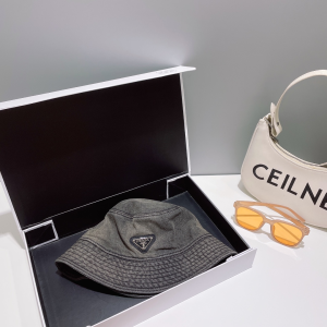 Prada Denim Black Bucket Hat