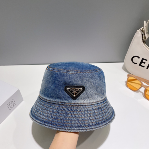Prada Denim Blue Bucket Hat