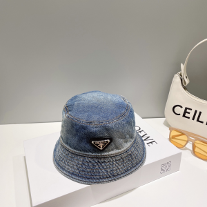 Prada Denim Blue Bucket Hat