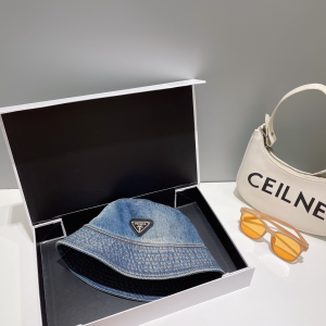 Prada Denim Blue Bucket Hat