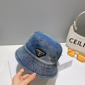 Prada Denim Blue Bucket Hat