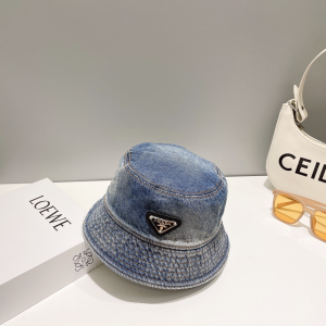 Prada Denim Blue Bucket Hat