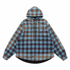 Balenciaga Logo Appliqued Checked Cotton Flannel Shirt Blue Balenciaga Logo Appliqued Checked Cotton Flannel Shirt Blue