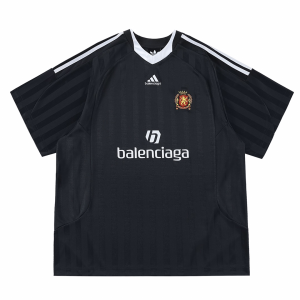 Balenciaga x Adidas Logo Print Football Soccer T Shirt Black Balenciaga x Adidas Logo Print Football Soccer T Shirt Black