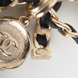 Chanel CC Bowknot Leather Brooch