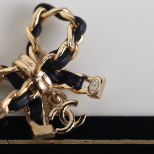 Chanel CC Bowknot Leather Earrings