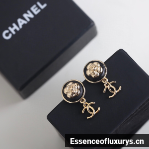 Chanel CC Camellia Earrings