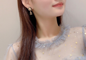 Chanel CC Camellia Earrings