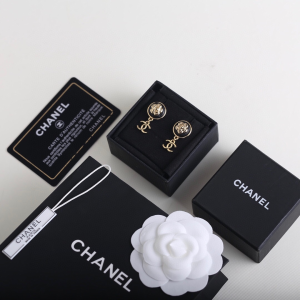 Chanel CC Camellia Earrings