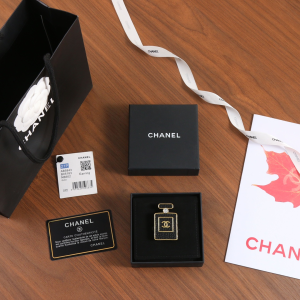 Chanel CC Leather Bottle Brooch