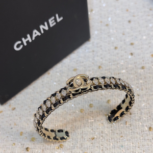 Chanel CC Leather Chain Bracelets
