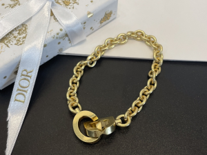 Dior CD Lock Gold Chain Bracelets