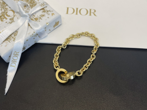 Dior CD Lock Gold Chain Bracelets