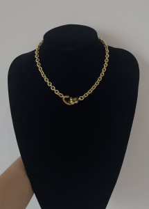 Dior CD Lock Gold Chain Necklaces
