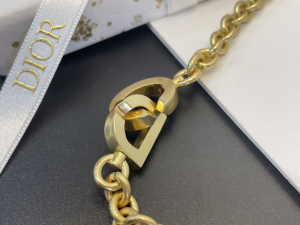 Dior CD Lock Gold Chain Necklaces