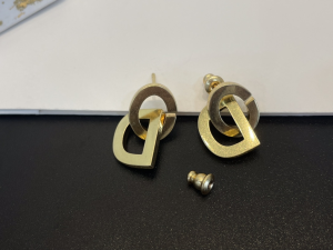 Dior CD Lock Gold Earrings