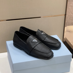 Prada Calf Leather Loafers Black