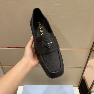 Prada Calf Leather Loafers Black
