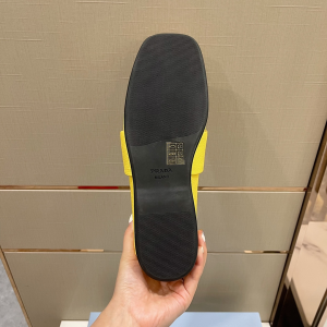 Prada Calf Leather Loafers Yellow