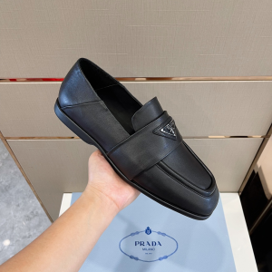 Prada Leather Loafers Black