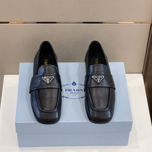 Prada Leather Loafers Black