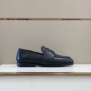 Prada Leather Loafers Black
