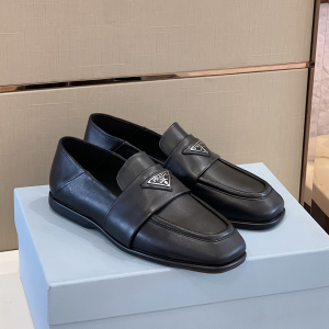 Prada Leather Loafers Black
